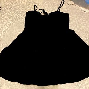 Black mini skater dress